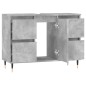 vidaXL Armadietto da Bagno Grigio Cemento 80x33x60cm Legno Multistrato vidaXL Armadietto da Bagno Grigio Cemento 80x33x60cm Legno Multistrato