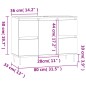 vidaXL Armadietto da Bagno Grigio Cemento 80x33x60cm Legno Multistrato vidaXL Armadietto da Bagno Grigio Cemento 80x33x60cm Legno Multistrato