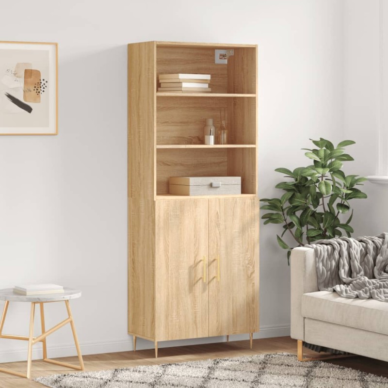 vidaXL Credenza Rovere Sonoma 69,5x34x180 cm in Legno Multistrato vidaXL Credenza Rovere Sonoma 69,5x34x180 cm in Legno Multistrato