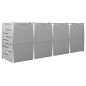 vidaXL Copri Bidoni Pattume Quadruplo 276,5x77,5x115,5cm Acciaio Inox vidaXL Copri Bidoni Pattume Quadruplo 276,5x77,5x115,5cm Acciaio Inox