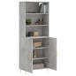 vidaXL Credenza Grigio Cemento 69,5x34x180 cm in Legno Multistrato vidaXL Credenza Grigio Cemento 69,5x34x180 cm in Legno Multistrato