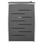vidaXL Copri Bidoni Pattume Quadruplo 276,5x77,5x115,5cm Acciaio Inox vidaXL Copri Bidoni Pattume Quadruplo 276,5x77,5x115,5cm Acciaio Inox