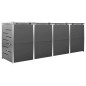 vidaXL Copri Bidoni Pattume Quadruplo 276,5x77,5x115,5cm Acciaio Inox vidaXL Copri Bidoni Pattume Quadruplo 276,5x77,5x115,5cm Acciaio Inox