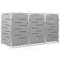 vidaXL Copribidone per Spazzatura Triplo 207x77,5x115 cm in Acciaio Inox vidaXL Copribidone per Spazzatura Triplo 207x77,5x115 cm in Acciaio Inox
