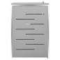 vidaXL Copribidone per Spazzatura Triplo 207x77,5x115 cm in Acciaio Inox vidaXL Copribidone per Spazzatura Triplo 207x77,5x115 cm in Acciaio Inox