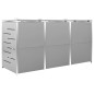 vidaXL Copribidone per Spazzatura Triplo 207x77,5x115 cm in Acciaio Inox vidaXL Copribidone per Spazzatura Triplo 207x77,5x115 cm in Acciaio Inox