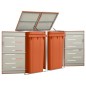 vidaXL Copri Bidoni Pattumiera Doppia 138x77,5x115,5 cm Acciaio Inox vidaXL Copri Bidoni Pattumiera Doppia 138x77,5x115,5 cm Acciaio Inox