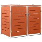 vidaXL Copri Bidoni Pattumiera Doppia 138x77,5x115,5 cm Acciaio Inox vidaXL Copri Bidoni Pattumiera Doppia 138x77,5x115,5 cm Acciaio Inox