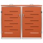 vidaXL Copri Bidoni Pattumiera Doppia 138x77,5x115,5 cm Acciaio Inox vidaXL Copri Bidoni Pattumiera Doppia 138x77,5x115,5 cm Acciaio Inox