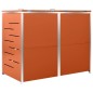 vidaXL Copri Bidoni Pattumiera Doppia 138x77,5x115,5 cm Acciaio Inox vidaXL Copri Bidoni Pattumiera Doppia 138x77,5x115,5 cm Acciaio Inox