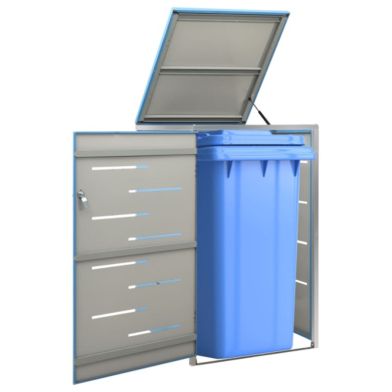 vidaXL Copribidone per Spazzatura Singolo 69x77,5x115 cm Acciaio Inox vidaXL Copribidone per Spazzatura Singolo 69x77,5x115 cm Acciaio Inox
