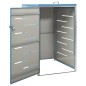 vidaXL Copribidone per Spazzatura Singolo 69x77,5x115 cm Acciaio Inox vidaXL Copribidone per Spazzatura Singolo 69x77,5x115 cm Acciaio Inox