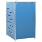 vidaXL Copribidone per Spazzatura Singolo 69x77,5x115 cm Acciaio Inox vidaXL Copribidone per Spazzatura Singolo 69x77,5x115 cm Acciaio Inox