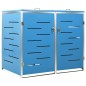 vidaXL Copri Bidoni Pattumiera Doppia 138x77,5x115,5 cm Acciaio Inox vidaXL Copri Bidoni Pattumiera Doppia 138x77,5x115,5 cm Acciaio Inox