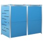 vidaXL Copri Bidoni Pattumiera Doppia 138x77,5x115,5 cm Acciaio Inox vidaXL Copri Bidoni Pattumiera Doppia 138x77,5x115,5 cm Acciaio Inox
