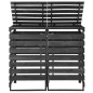 vidaXL Copribidone Doppio 140x75x121cm Pino Massello Verniciato vidaXL Copribidone Doppio 140x75x121cm Pino Massello Verniciato