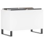 vidaXL Mobile Porta Dischi Bianco 74,5x38x48 cm in Legno Multistrato