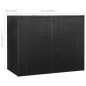 vidaXL Copribidone Doppio per Spazzatura Nero 153x78x120 cm Polyrattan vidaXL Copribidone Doppio per Spazzatura Nero 153x78x120 cm Polyrattan