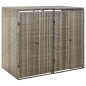 vidaXL Copribidone Doppio Grigio 140x80x117 cm in Polyrattan vidaXL Copribidone Doppio Grigio 140x80x117 cm in Polyrattan