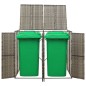 vidaXL Copribidone Doppio Grigio 140x80x117 cm in Polyrattan vidaXL Copribidone Doppio Grigio 140x80x117 cm in Polyrattan