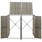 vidaXL Copribidone Doppio Grigio 140x80x117 cm in Polyrattan vidaXL Copribidone Doppio Grigio 140x80x117 cm in Polyrattan
