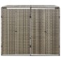 vidaXL Copribidone Doppio Grigio 140x80x117 cm in Polyrattan vidaXL Copribidone Doppio Grigio 140x80x117 cm in Polyrattan