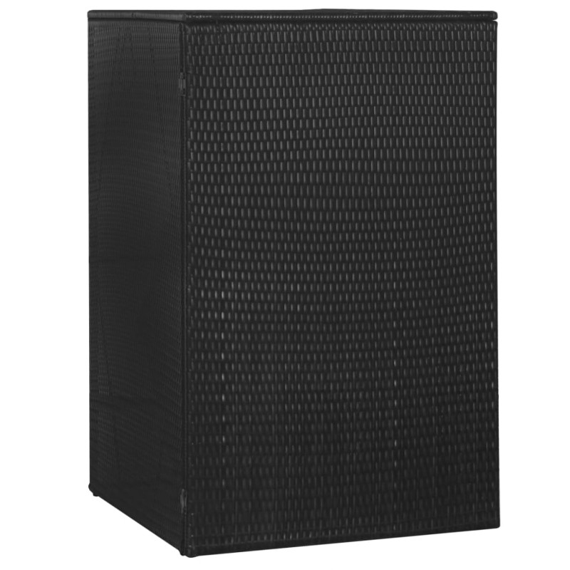 vidaXL Copribidone Singolo Spazzatua Nero 76x78x120 cm in Polyrattan vidaXL Copribidone Singolo Spazzatua Nero 76x78x120 cm in Polyrattan