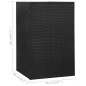 vidaXL Copribidone Singolo Spazzatua Nero 76x78x120 cm in Polyrattan vidaXL Copribidone Singolo Spazzatua Nero 76x78x120 cm in Polyrattan