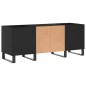 vidaXL Mobile Porta Dischi Nero 121x38x48 cm in Legno Multistrato