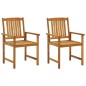 vidaXL Sedie da Giardino con Cuscini 2 pz in Massello di Acacia vidaXL Sedie da Giardino con Cuscini 2 pz in Massello di Acacia