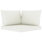 vidaXL Set Salotto da Giardino 5pz con Cuscini Crema