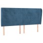 Testiera ad Orecchio Blu Scuro 203x23x118/128 cm in Velluto Testiera ad Orecchio Blu Scuro 203x23x118/128 cm in Velluto