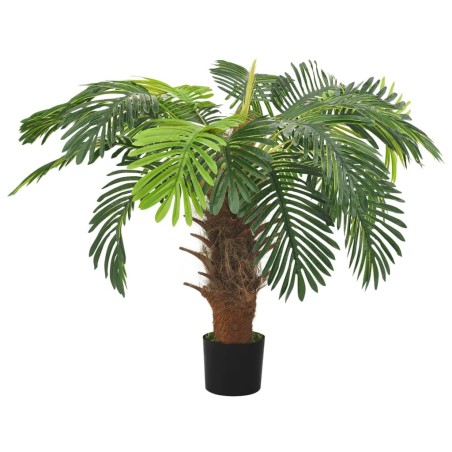 vidaXL Palma Cycas Artificiale con Vaso 90 cm Verde