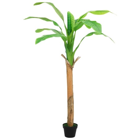 vidaXL Albero di Banane Artificiale con Vaso 180 cm Verde