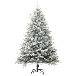 vidaXL Albero di Natale Artificiale con Neve Verde 210 cm in PVC e PE