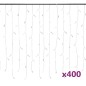 vidaXL Luci a Ghiaccioli a LED 10 m 400 LED Bianco Caldo 8 Funzioni