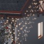 vidaXL Luci a Ghiaccioli a LED 10 m 400 LED Bianco Caldo 8 Funzioni