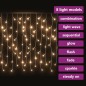 vidaXL Luci a Ghiaccioli a LED 10 m 400 LED Bianco Caldo 8 Funzioni