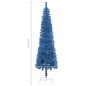 vidaXL Albero di Natale Sottile Blu 150 cm vidaXL Albero di Natale Sottile Blu 150 cm