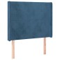 Testiera ad Orecchio Blu Scuro 103x16x118/128 cm in Velluto Testiera ad Orecchio Blu Scuro 103x16x118/128 cm in Velluto