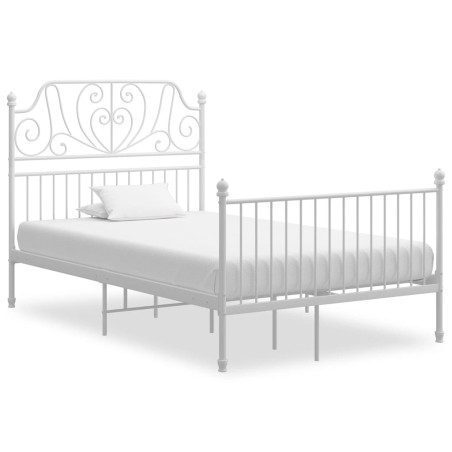 vidaXL Giroletto Bianco in Metallo 120x200 cm