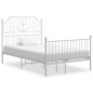 vidaXL Giroletto Bianco in Metallo 120x200 cm vidaXL Giroletto Bianco in Metallo 120x200 cm