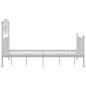 vidaXL Giroletto Bianco in Metallo 120x200 cm vidaXL Giroletto Bianco in Metallo 120x200 cm