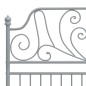 vidaXL Giroletto Grigio in Metallo 120x200 cm