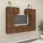 Set Mobili Porta TV 6 pz Rovere Marrone in Legno Multistrato Set Mobili Porta TV 6 pz Rovere Marrone in Legno Multistrato