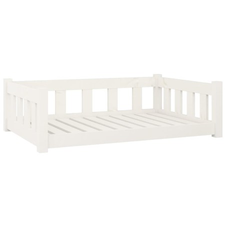 vidaXL Cuccia per Cani Bianca 95,5x65,5x28 cm Legno Massello di Pino