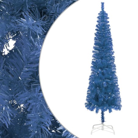 vidaXL Albero di Natale Sottile Blu 240 cm 