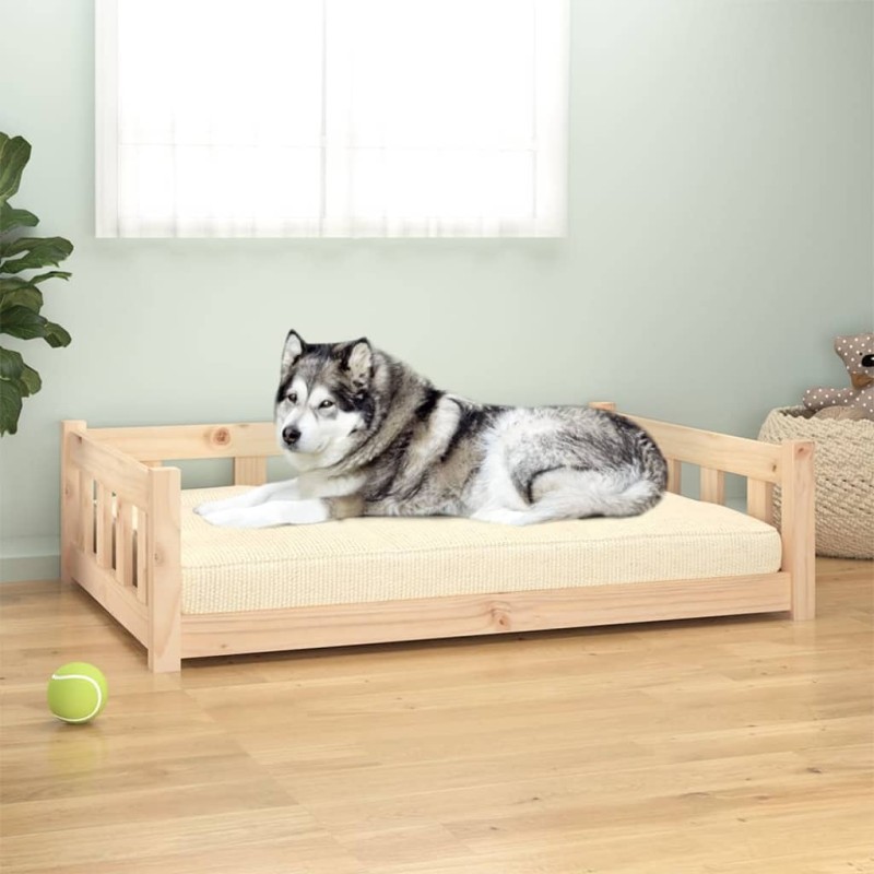 vidaXL Cuccia per Cani 105,5x75,5x28 cm in Legno Massello di Pino vidaXL Cuccia per Cani 105,5x75,5x28 cm in Legno Massello di Pino