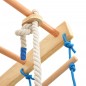 vidaXL Set da Arrampicata per Interni con Scalette e Anelli in Legno vidaXL Set da Arrampicata per Interni con Scalette e Anelli in Legno