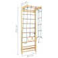 vidaXL Set da Arrampicata per Interni con Scalette e Anelli in Legno vidaXL Set da Arrampicata per Interni con Scalette e Anelli in Legno